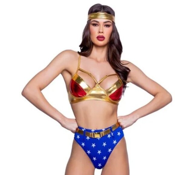 Wonder Power Halloween Costume | Wonder Woman Inspired Cosplay Outfit - Picture 1 of 4